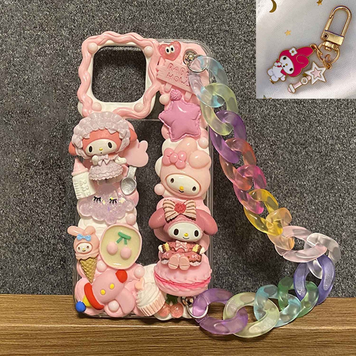 Handmade Cute Rabbit Character Cream Phone Case | ZAKAPOP