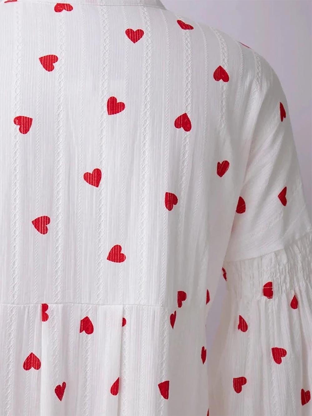 Heart-Shaped Polka Dot Print Casual Split Long Skirt | ZAKAPOP