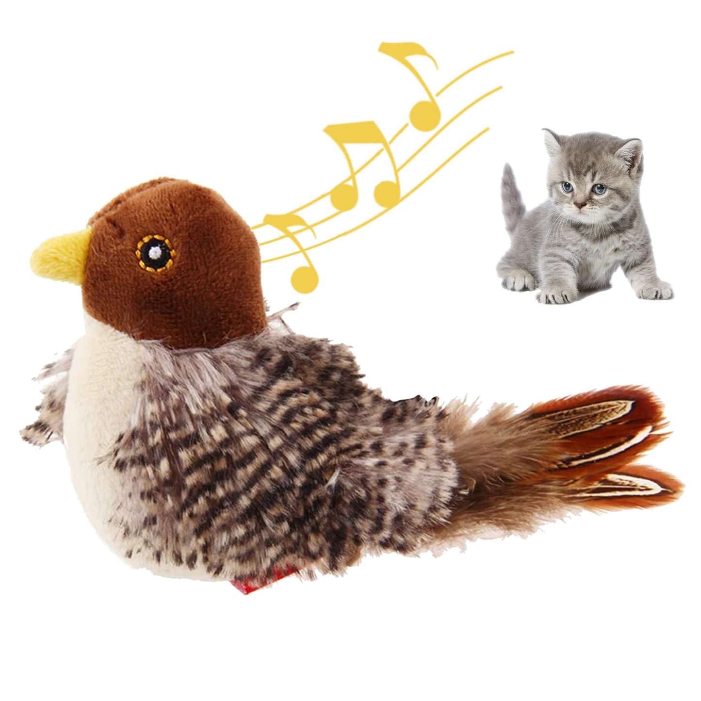 Interactive Electronic Cat Chirping Bird Toy | ZAKAPOP