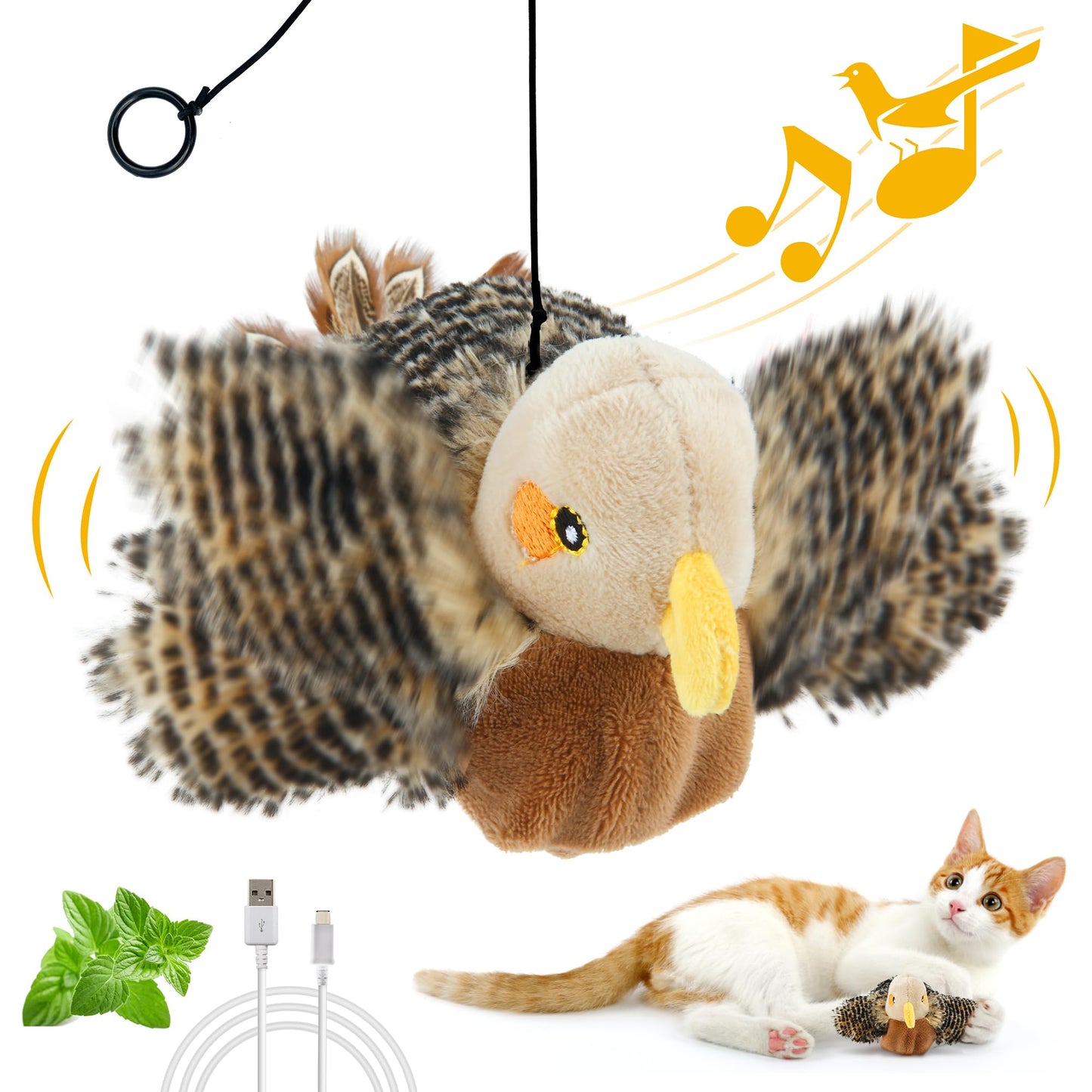 Interactive Electronic Cat Chirping Bird Toy | ZAKAPOP