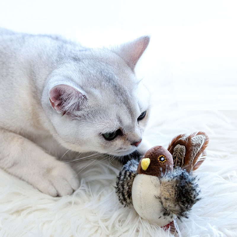 Interactive Electronic Cat Chirping Bird Toy | ZAKAPOP