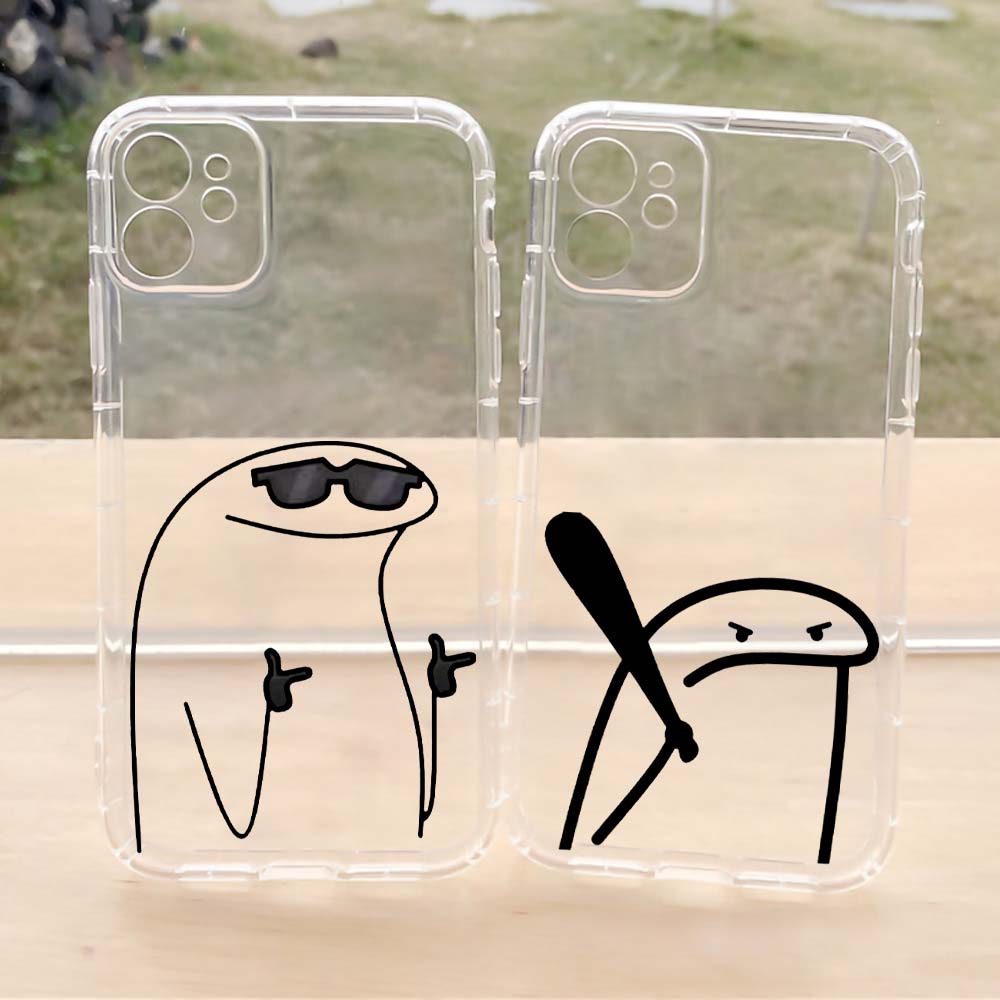 Lightweight Transparent iPhone Soft Case with Funny Emoticons | ZAKAPOP