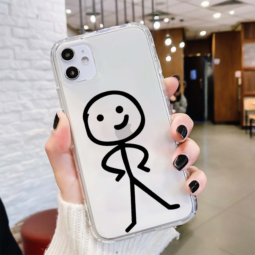 Lightweight Transparent iPhone Soft Case with Funny Emoticons | ZAKAPOP