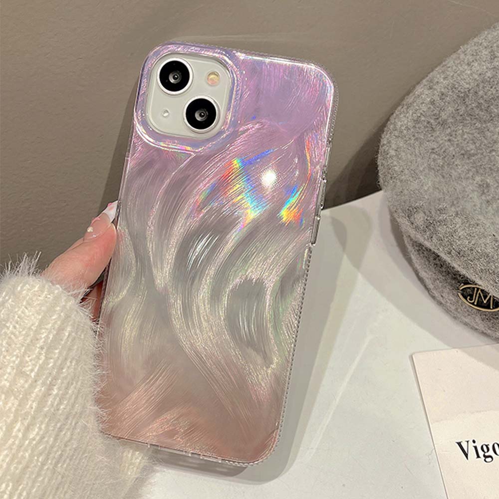 Luxury INS Feather Veil Gradient Laser Phone Case | ZAKAPOP