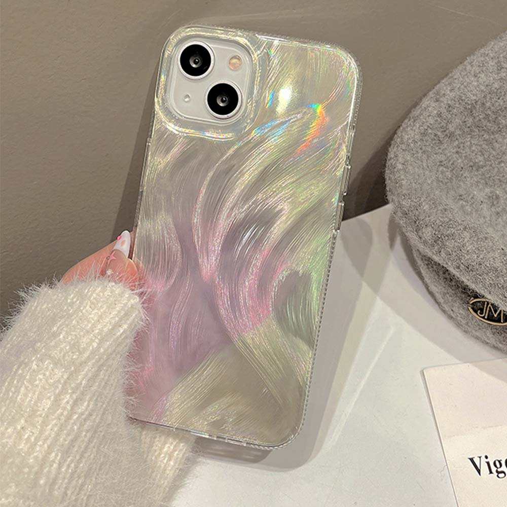 Luxury INS Feather Veil Gradient Laser Phone Case | ZAKAPOP