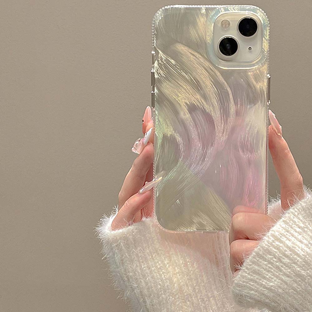 Luxury INS Feather Veil Gradient Laser Phone Case | ZAKAPOP