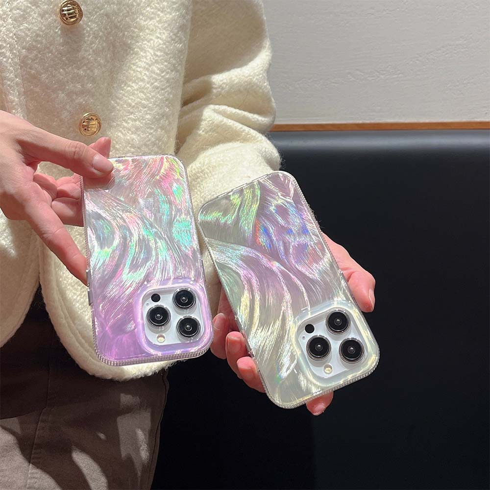 Luxury INS Feather Veil Gradient Laser Phone Case | ZAKAPOP