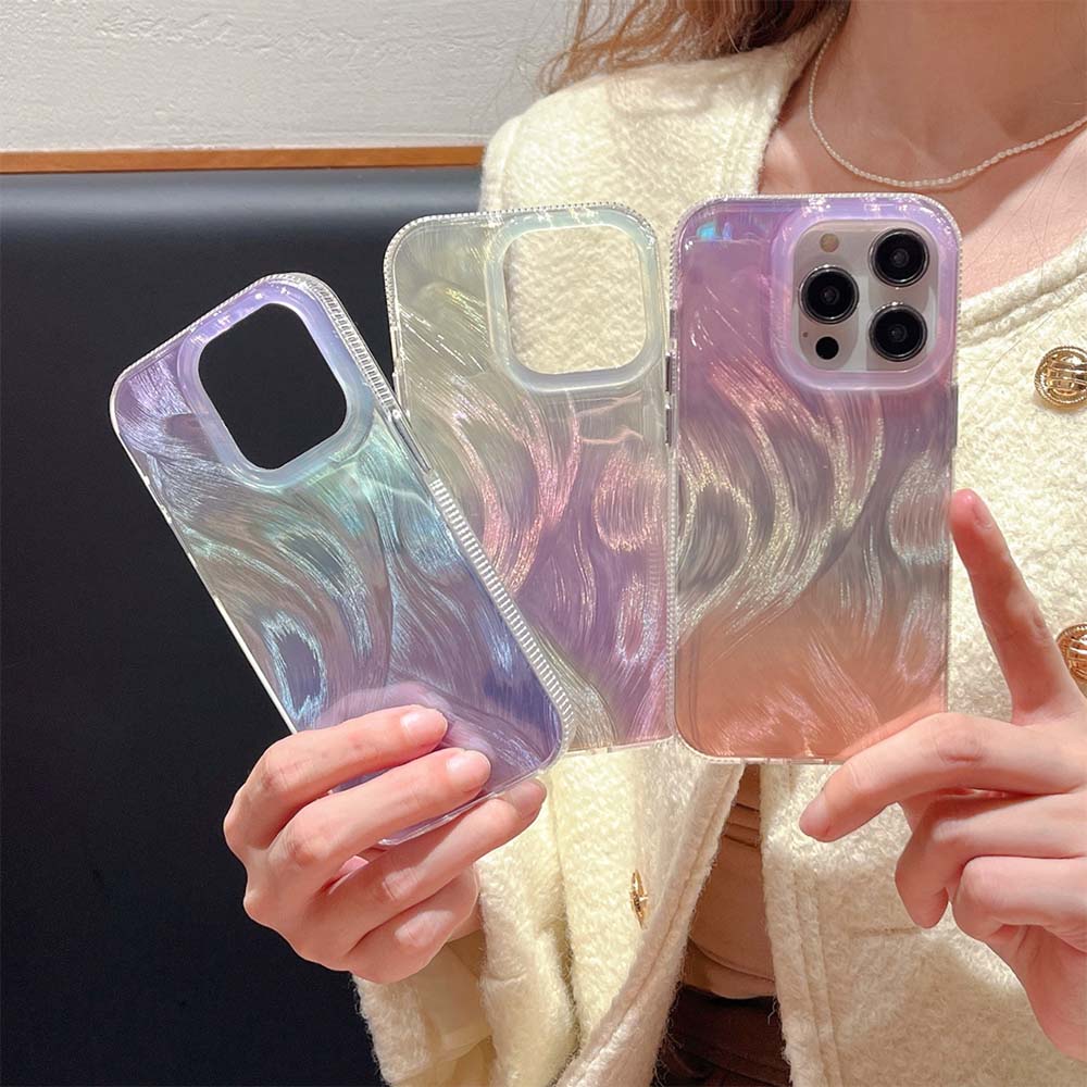 Luxury INS Feather Veil Gradient Laser Phone Case | ZAKAPOP