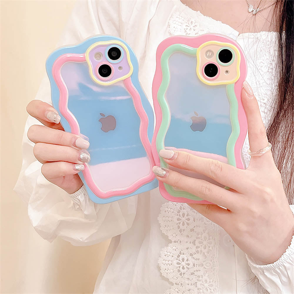 Macaron Contrasting Color Cute Simple Mobile Phone Case | ZAKAPOP