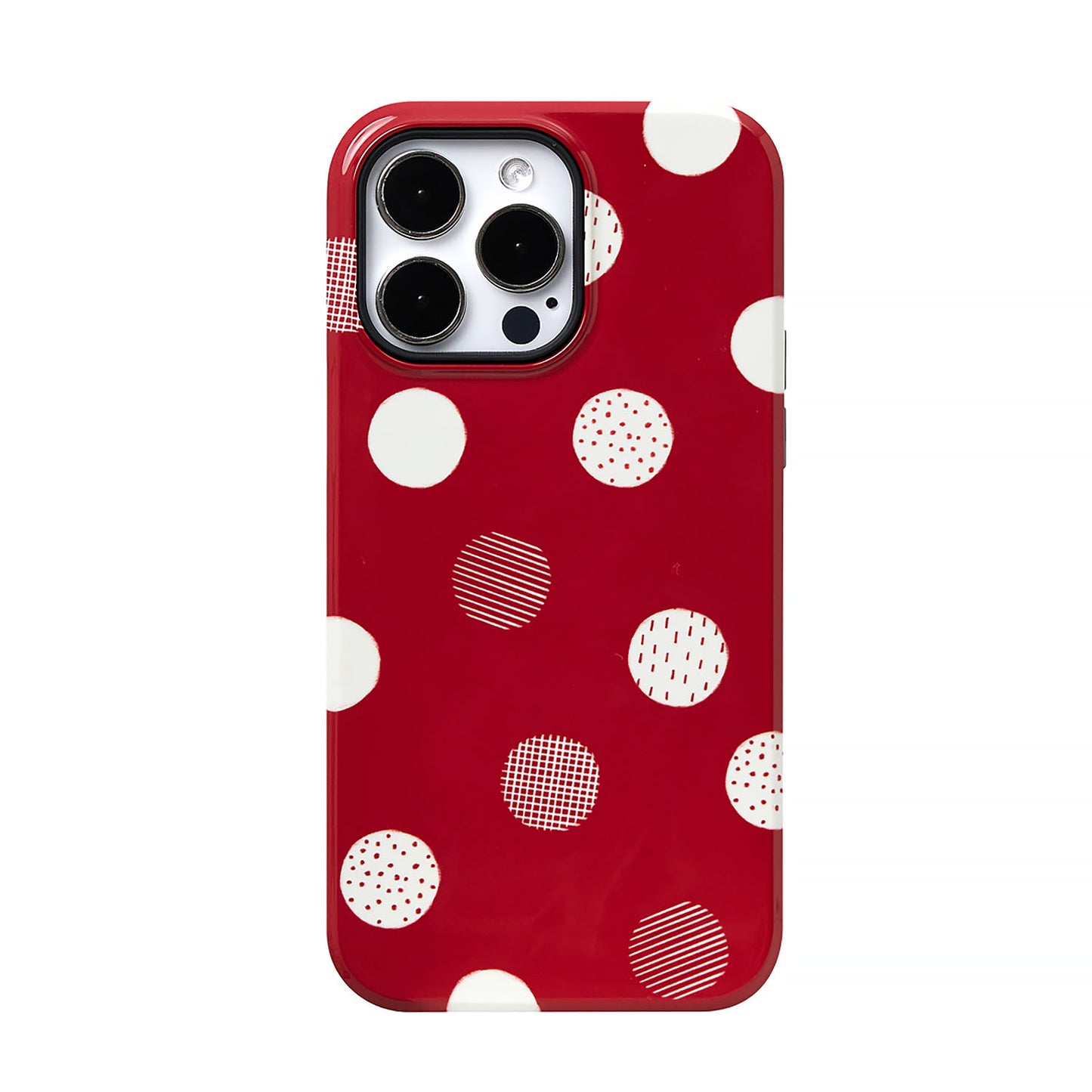 Original Red Christmas Polka Dot Film iPhone Hard Case | ZAKAPOP