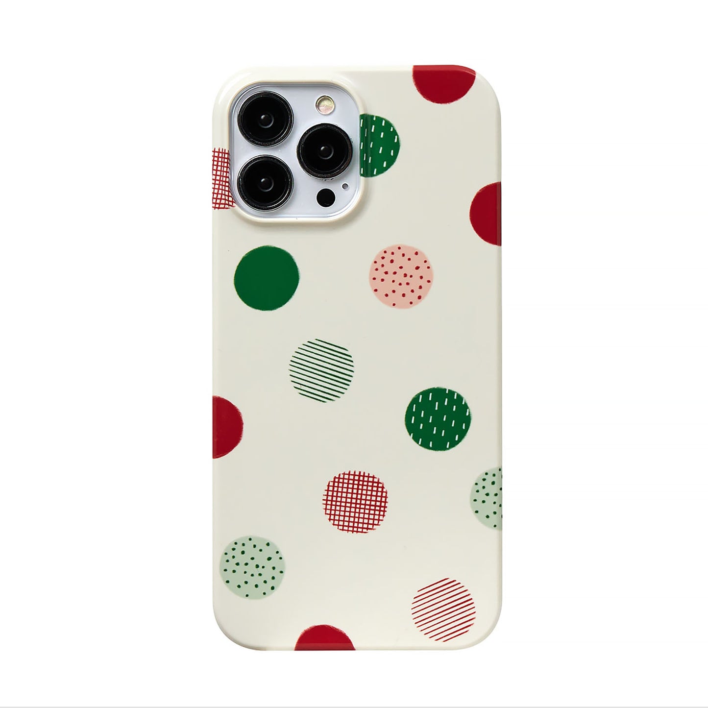 Original White Christmas Polka Dot Film iPhone Hard Case | ZAKAPOP