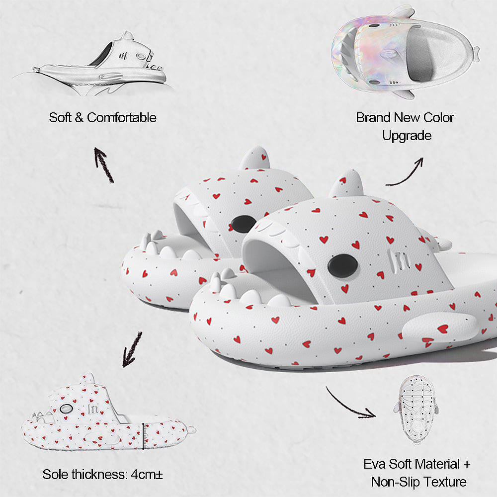 Polka Dot Pattern Shark Slippers(Adults) | ZAKAPOP