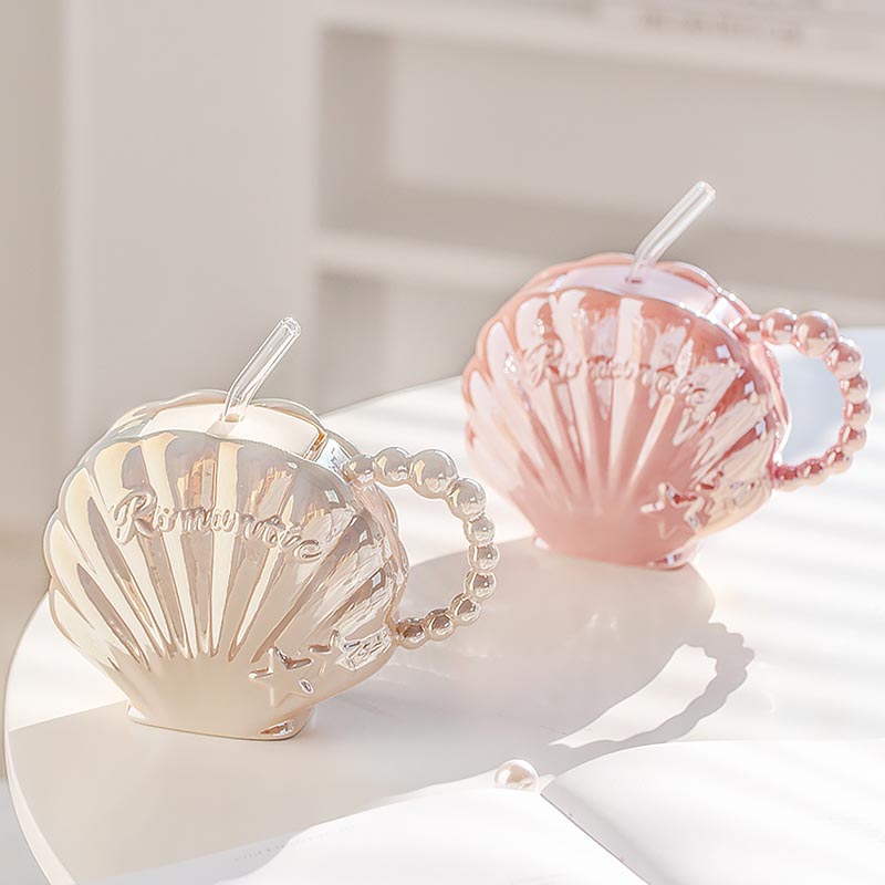 Seashell Mug with Straw | ZAKAPOP