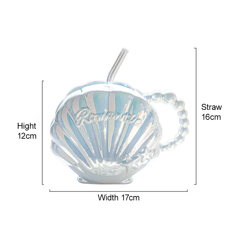 Seashell Mug with Straw | ZAKAPOP