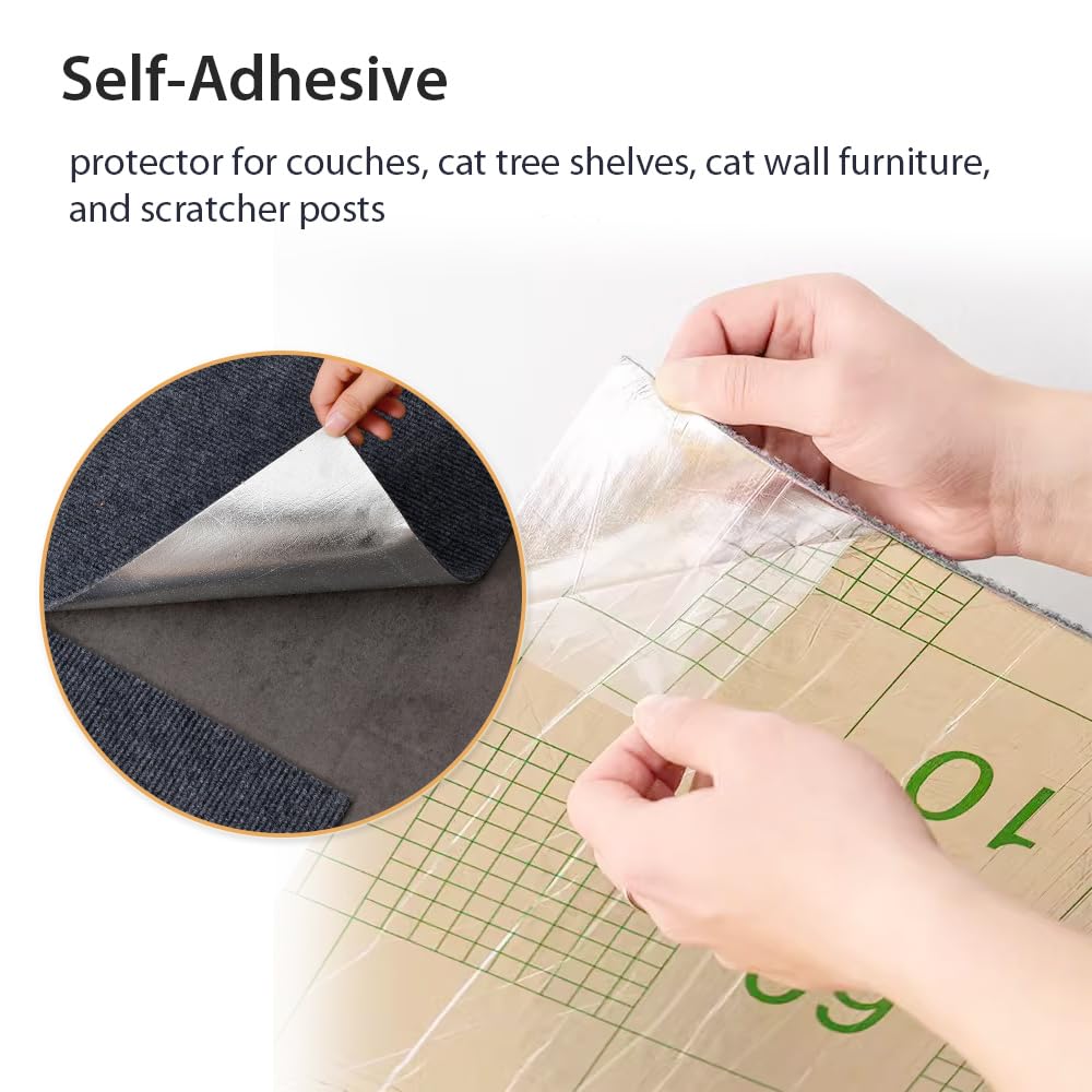 Self-adhesive Cat Scratcher Mat, Trimmable Cat Carpet | ZAKAPOP