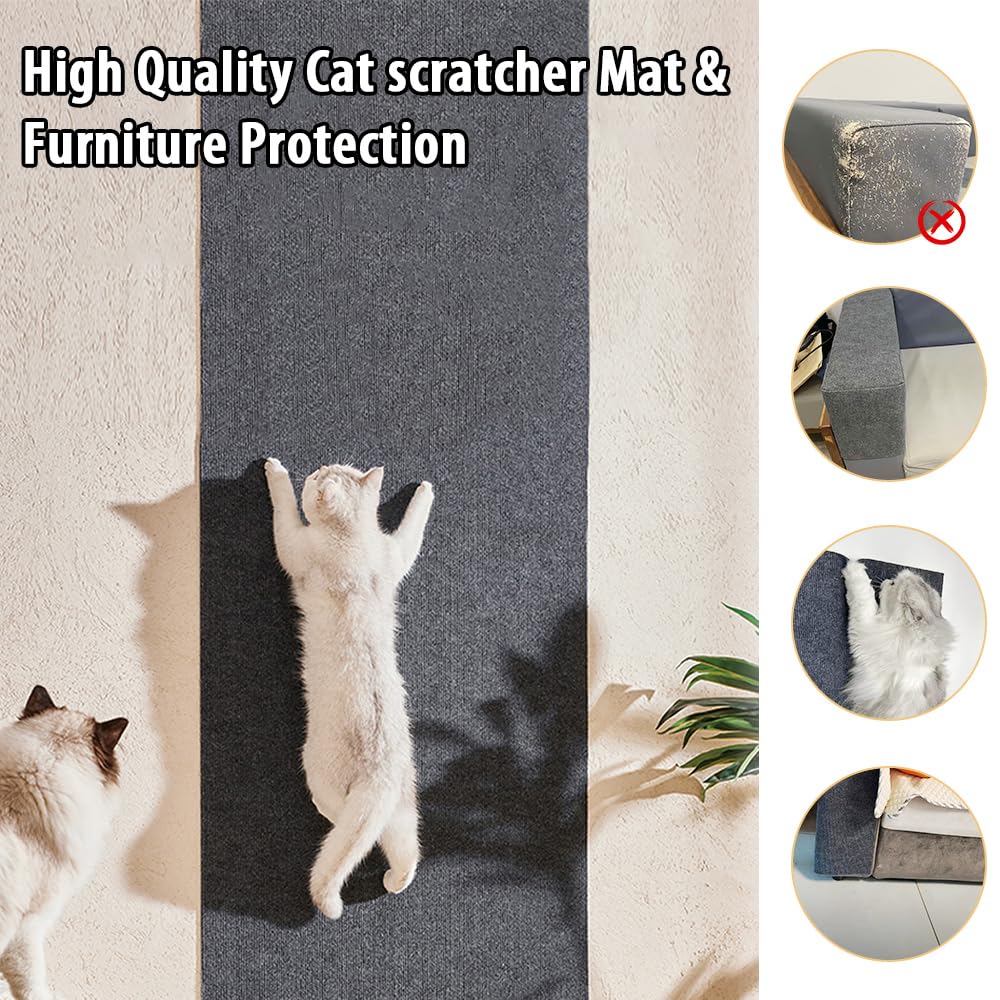 Self-adhesive Cat Scratcher Mat, Trimmable Cat Carpet | ZAKAPOP