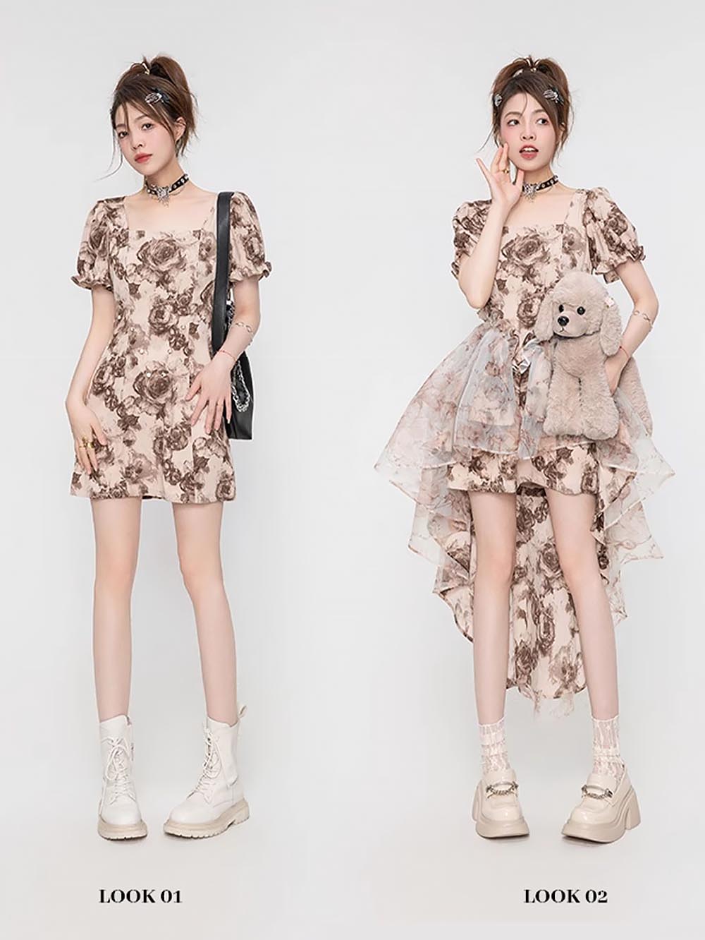 Steampunk Rose French Vintage Tail Dress | ZAKAPOP