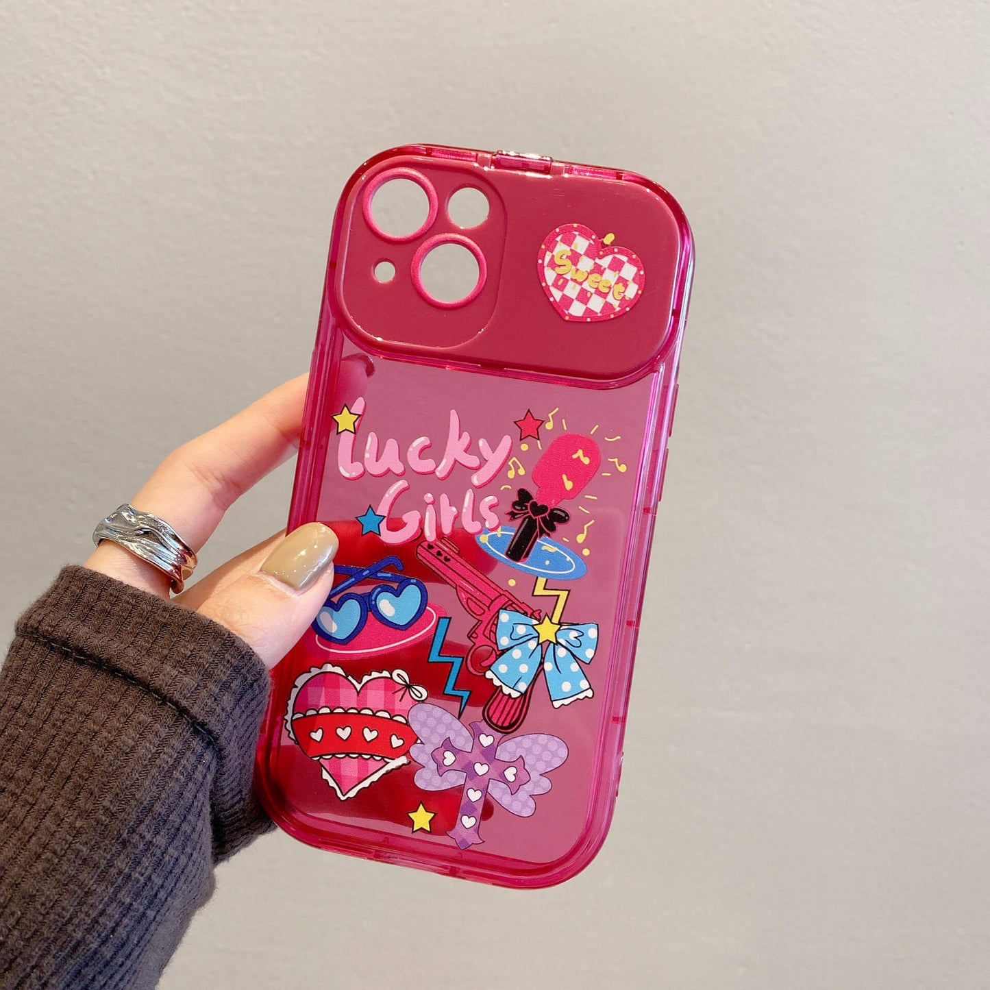 Sweet Girl iPhone Case with Flip Makeup Mirror | ZAKAPOP