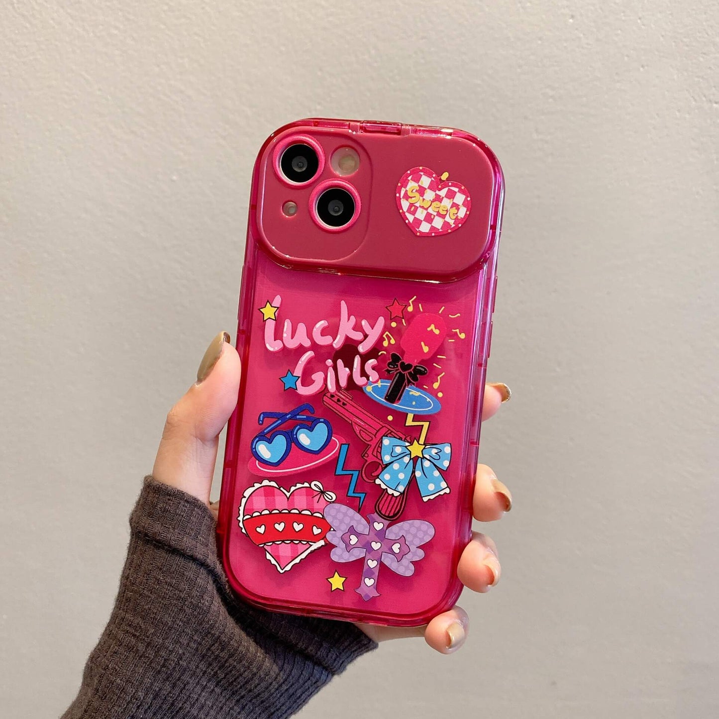 Sweet Girl iPhone Case with Flip Makeup Mirror | ZAKAPOP