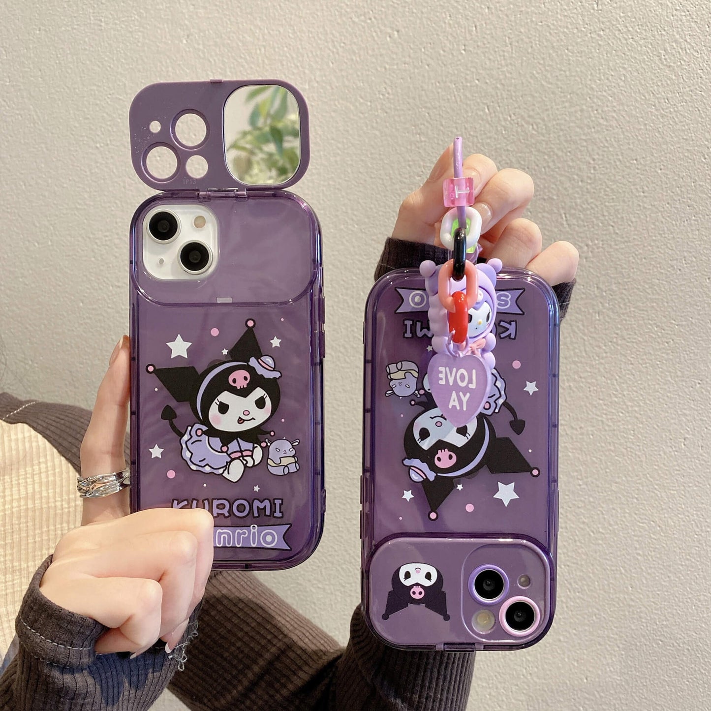 Sweet Girl iPhone Case with Flip Makeup Mirror | ZAKAPOP