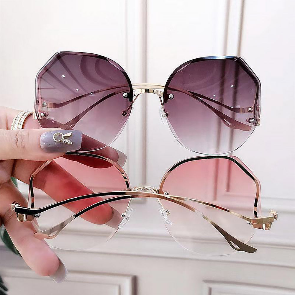 Women's Stylish Vintage Oversized Square Gradient Sunglasses | ZAKAPOP