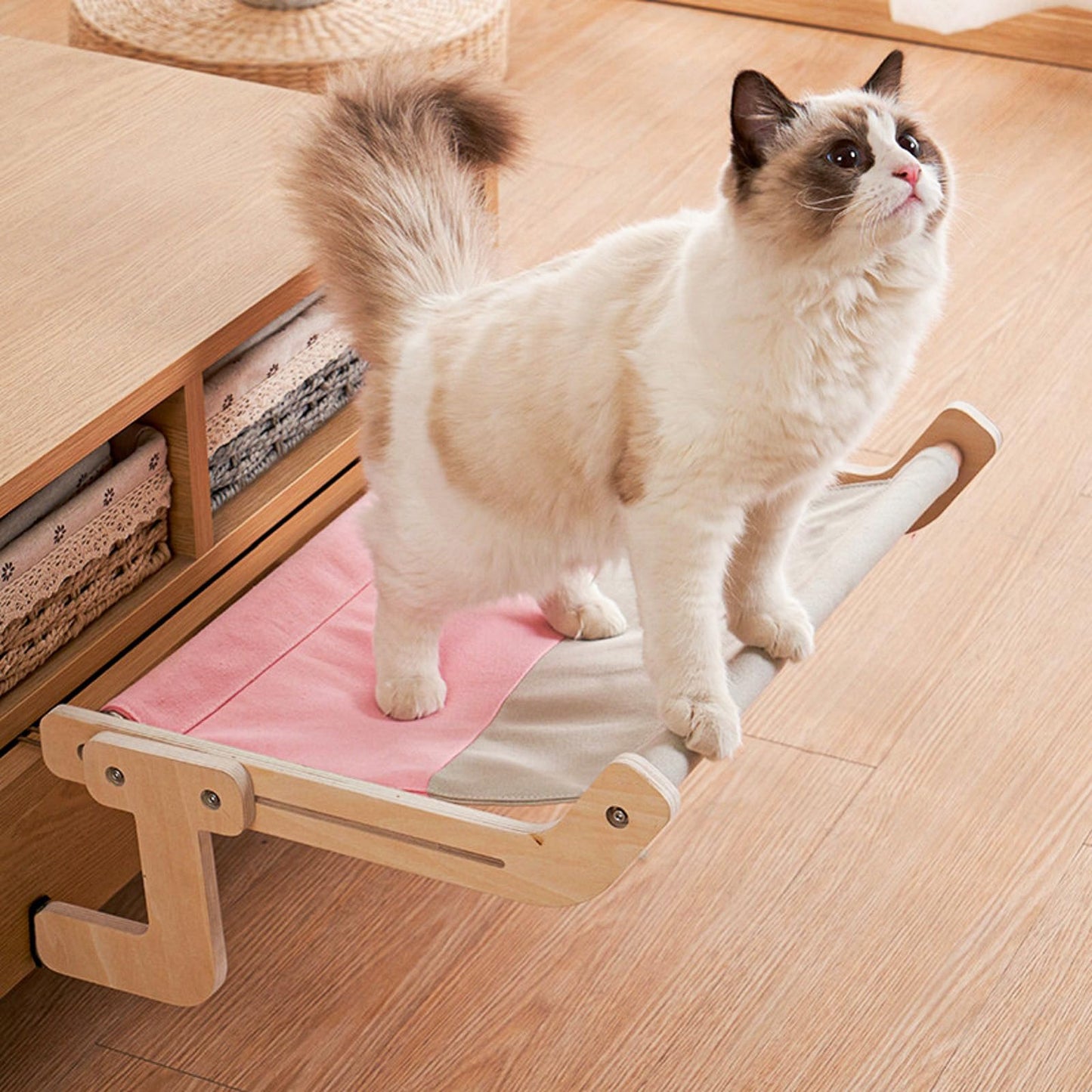 Wooden Cat Hammock for Window Bed | ZAKAPOP