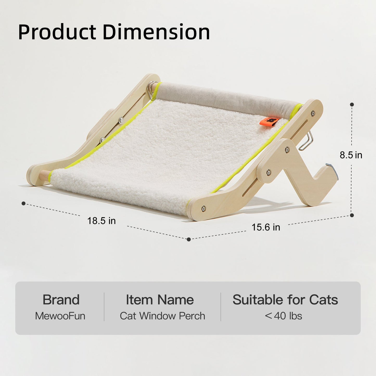 Wooden Cat Hammock for Window Bed | ZAKAPOP
