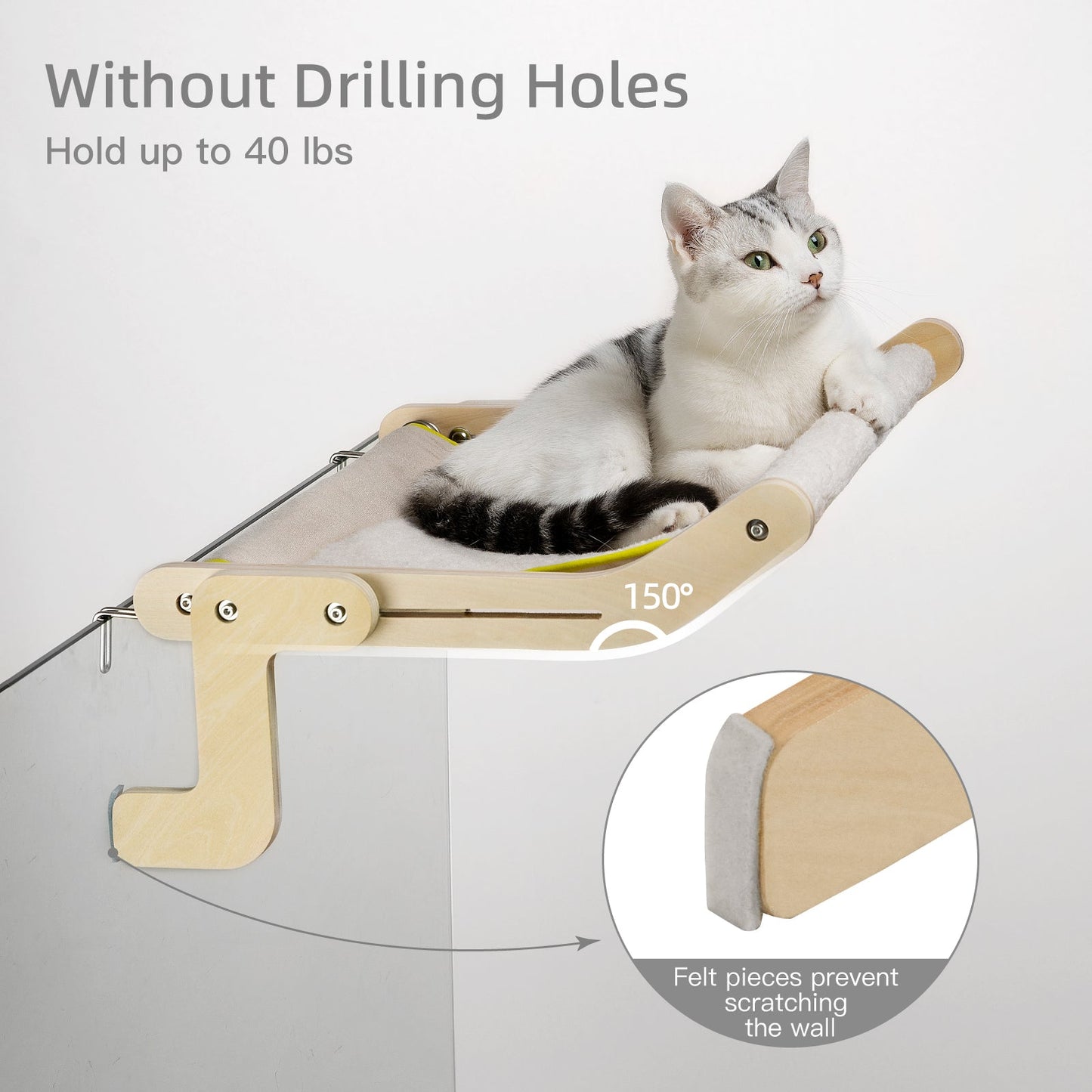 Wooden Cat Hammock for Window Bed | ZAKAPOP