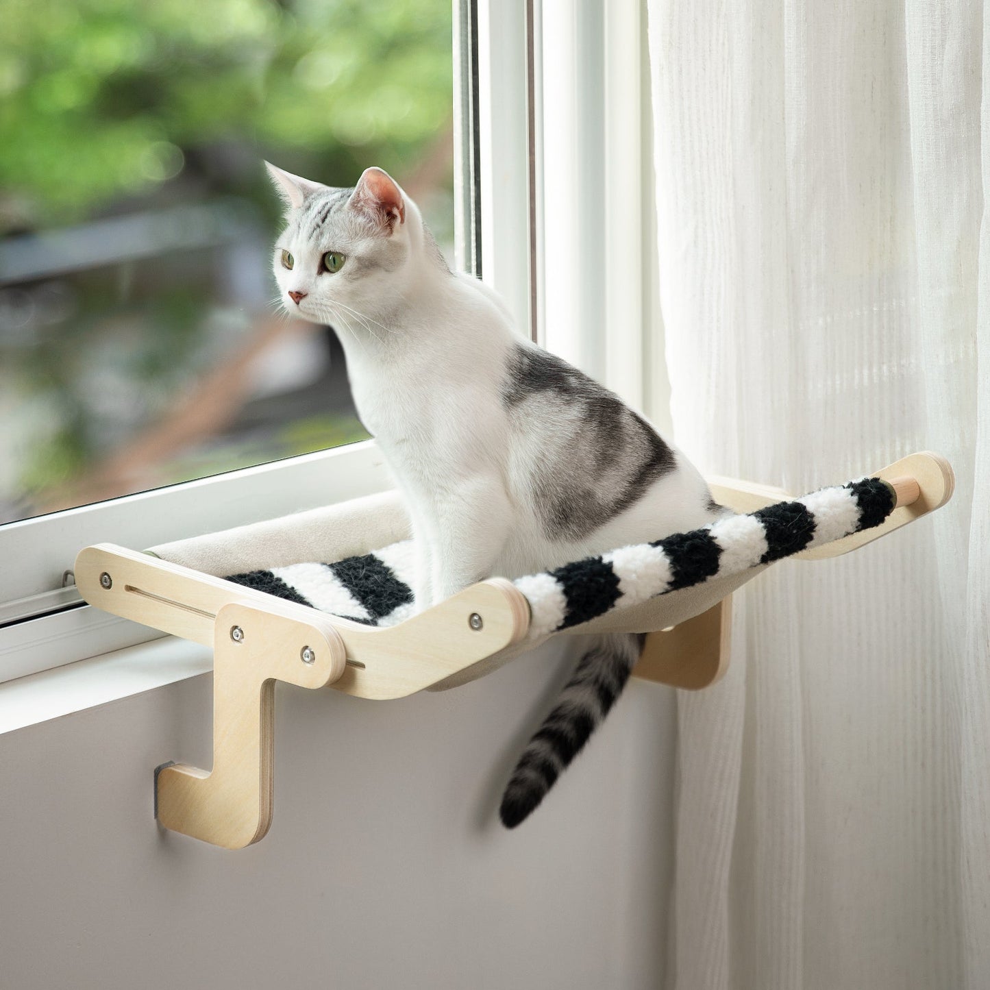 Wooden Cat Hammock for Window Bed | ZAKAPOP