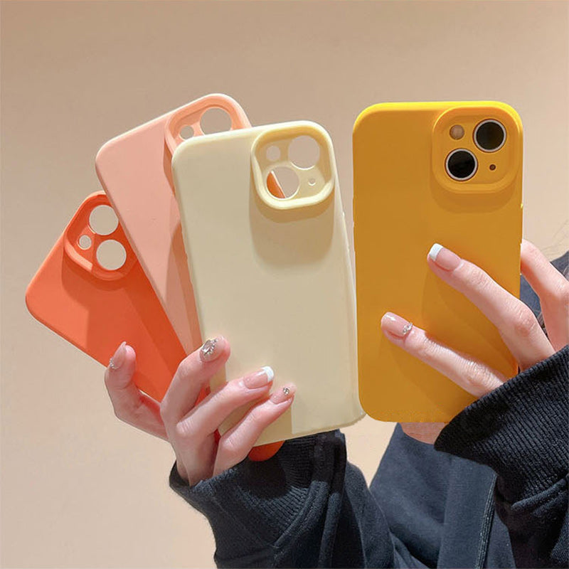 Yellow Monochrome Liquid Silicone Phone Case | ZAKAPOP