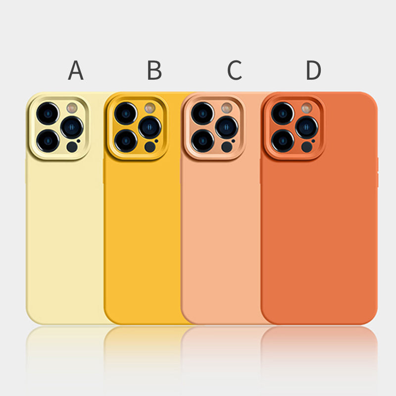 Yellow Monochrome Liquid Silicone Phone Case | ZAKAPOP