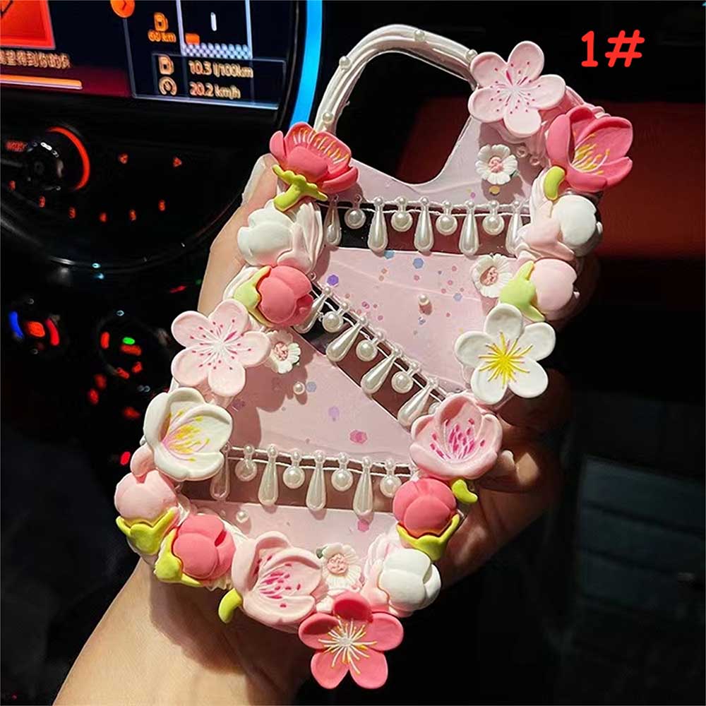 Handmade Cartoon Cherry Blossom Peach Cream Phone Case (Customizable) | ZAKAPOP