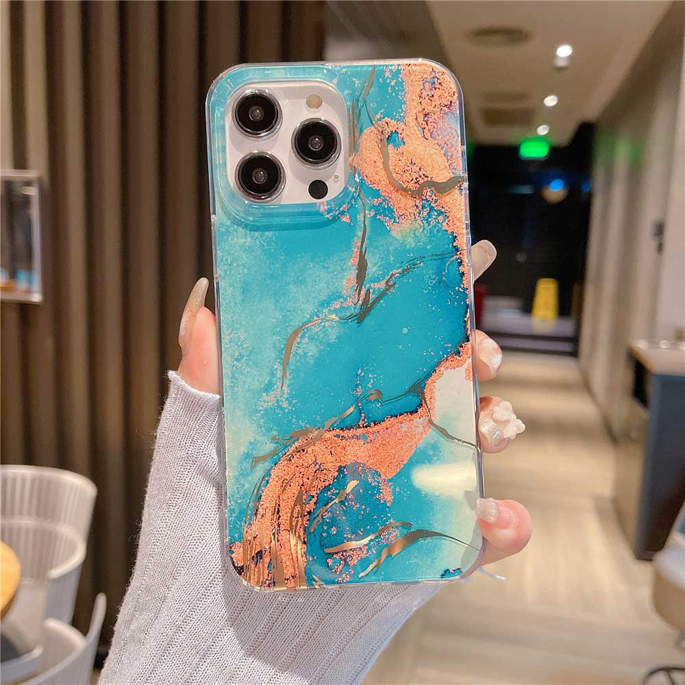 Colored Marble Painting Cute Funda Case for iPhone | ZAKAPOP