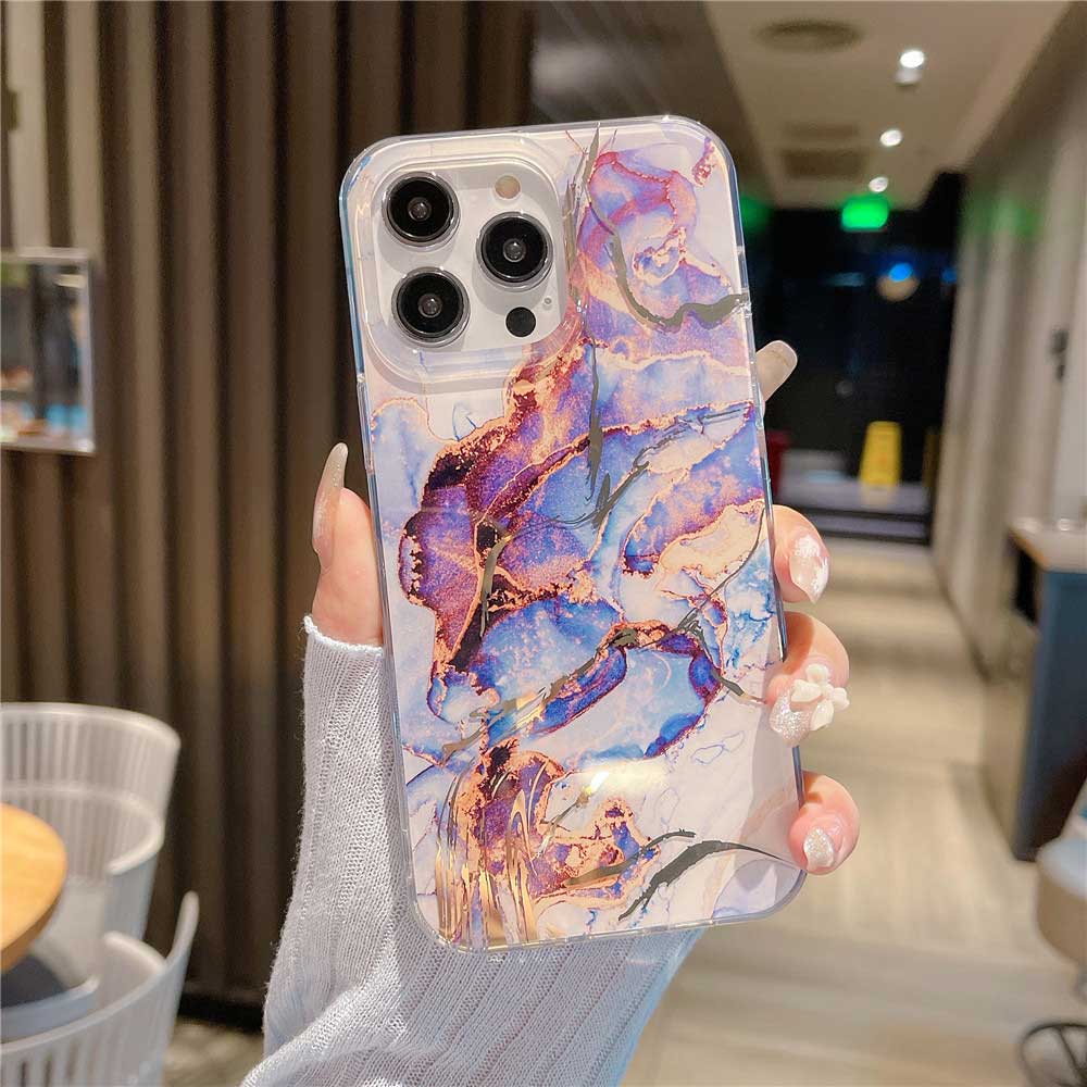 Colored Marble Painting Cute Funda Case for iPhone | ZAKAPOP