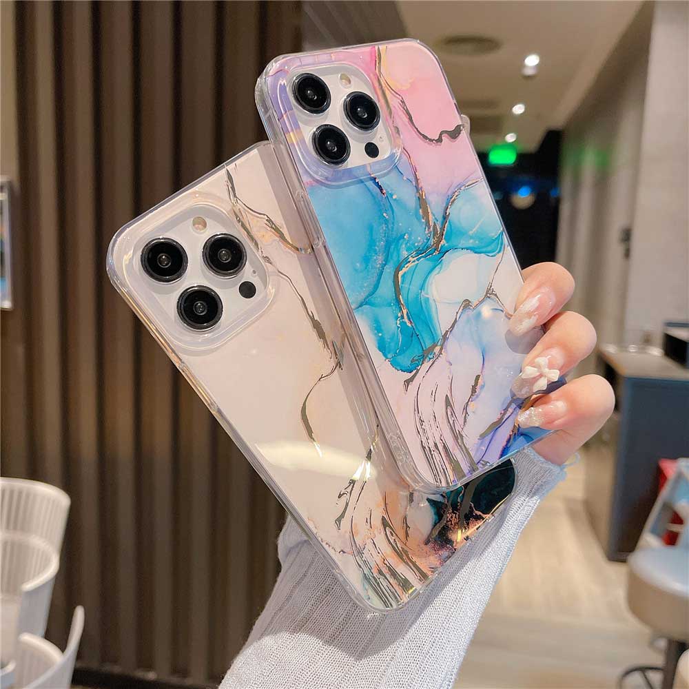 Colored Marble Painting Cute Funda Case for iPhone | ZAKAPOP