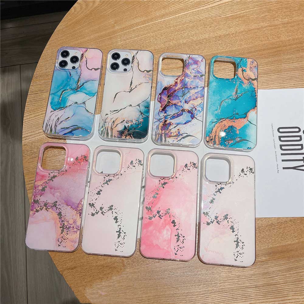 Colored Marble Painting Cute Funda Case for iPhone | ZAKAPOP
