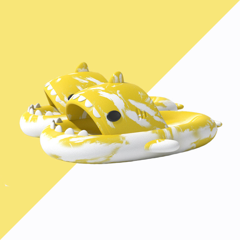 Original Two-color Oil Paint Pattern Shark Slippers(Adults) | ZAKAPOP