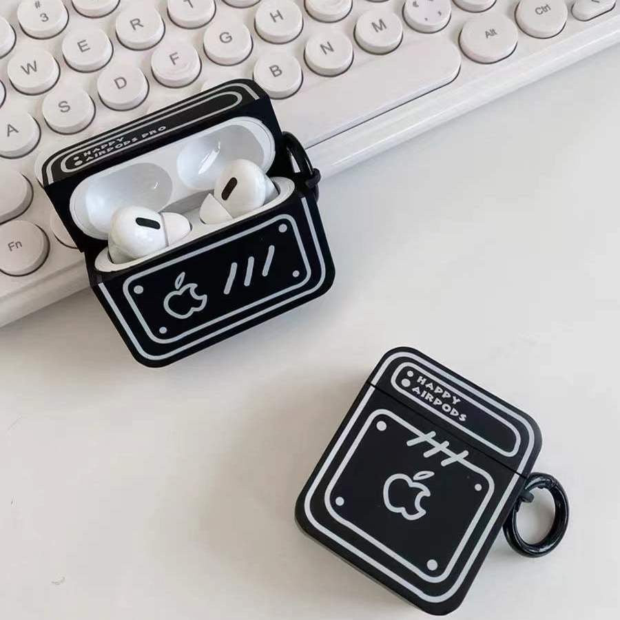 Simple Cute Case For AirPods with Keychain | ZAKAPOP